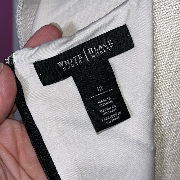 White House Black Market Asymmetrical Color-block Sheath Dress - Picture 8 of 13